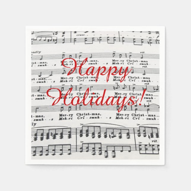 Christmas Song Sheet Music Serviette (Vorderseite)