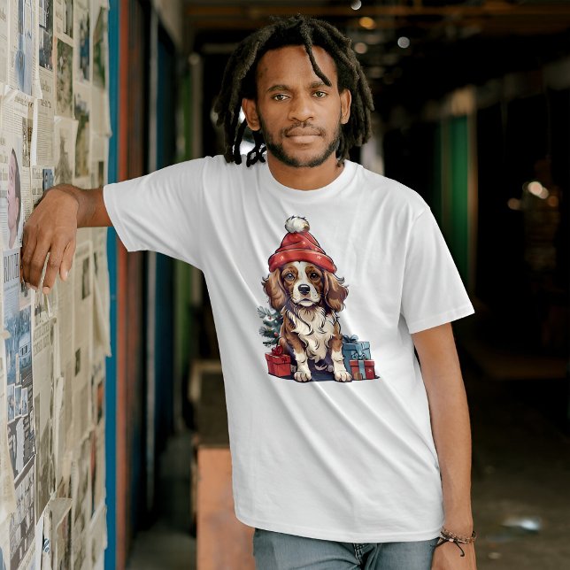 Christmas Spaniel Cavalier Dog T-Shirt (Von Creator hochgeladen)