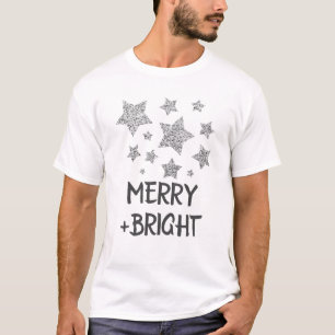 Christmas Sparkle Stars froh hell T-Shirt