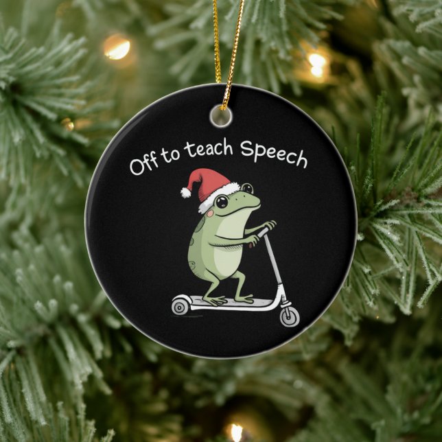 Christmas Speech Therapist SLP Communication  Keramik Ornament (Baum)