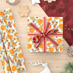 Christmas Spice and Citrus Orange Slices Geschenkpapier
