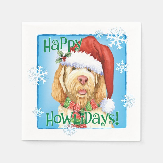 Christmas Spinone Italiano Napkins Serviette (Vorderseite)