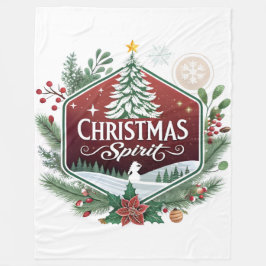 Christmas Spirit – A Festive Emblem of Joy Fleecedecke