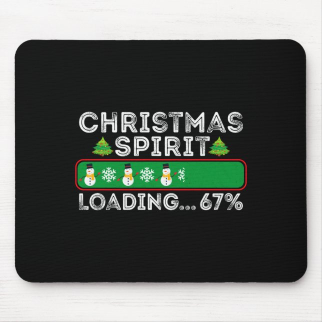 Christmas Spirit Loading 67 Six Seven Meme Funny S Mousepad (Vorne)