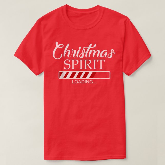 Christmas Spirit Loading Candy Cane Pattern Christ T-Shirt (Design vorne)