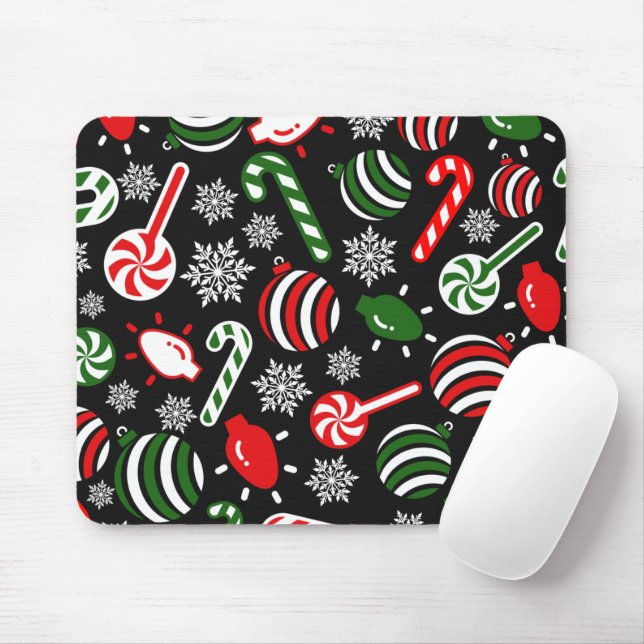 Christmas Spirit Pattern Mousepad (Mit Mouse)