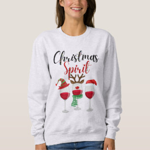 CHRISTMAS SPIRIT WEIN SWEATSHIRT