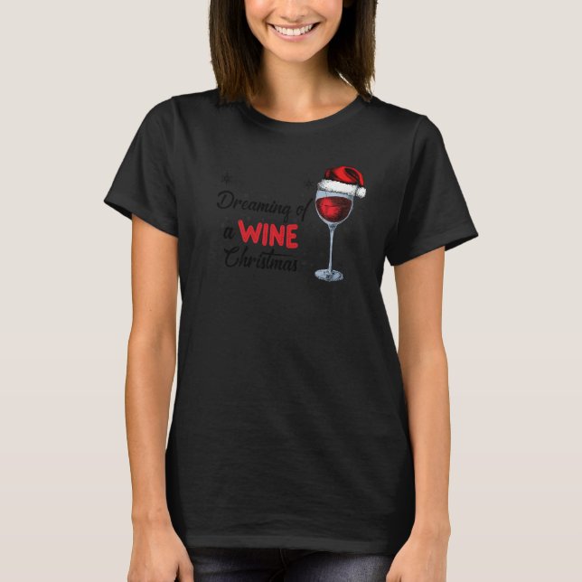Christmas Spirits Glasses Of Wine Xmas Holidays Pa T-Shirt (Vorderseite)