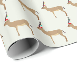 Christmas Springbok Geschenkpapier