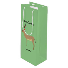 Christmas Springbok Geschenktüte Für Weinflaschen