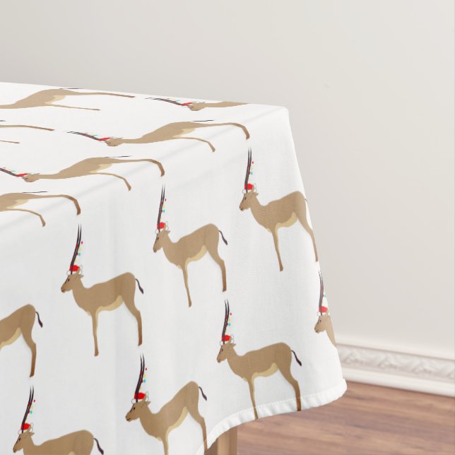 Christmas Springbok Tischdecke (Beispiel)