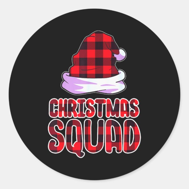 Christmas Squad Family Group Matching Christmas Pa Runder Aufkleber (Vorderseite)