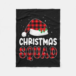 Christmas Squad Family Group Matching Red Kariert  Fleecedecke