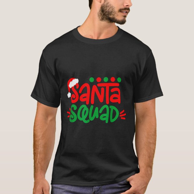 Christmas Squad Family Matching Xmas Santa Squad  T-Shirt (Vorderseite)