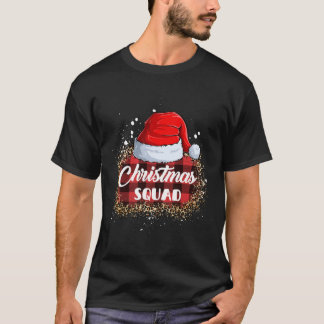 Christmas Squad Family Weihnachtsmannmütze Leopard T-Shirt
