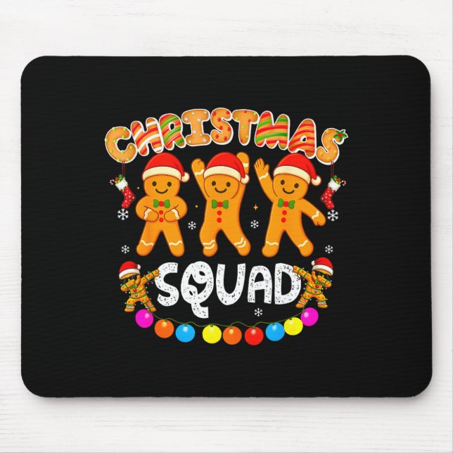 Christmas Squad Funny Xmas Gingerbread Family Matc Mousepad (Vorne)