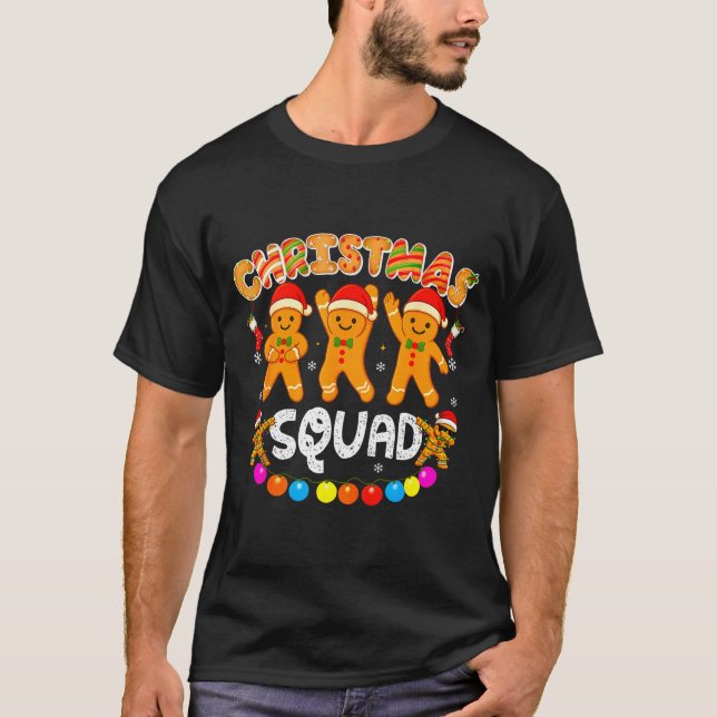 Christmas Squad Funny Xmas Gingerbread Family Matc T-Shirt (Vorderseite)