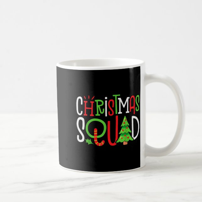 Christmas Squad Funny Xmas Tree Family Matching Pa Kaffeetasse (Rechts)