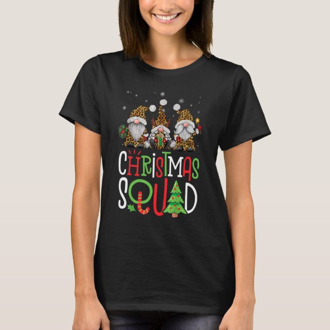 Christmas Squad Gnomes Buffalo Plaid Red Family Ma T-Shirt (Vorderseite)