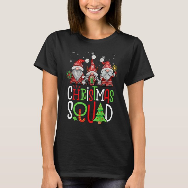 Christmas Squad Gnomes Friend Pajamas Family Match T-Shirt (Vorderseite)