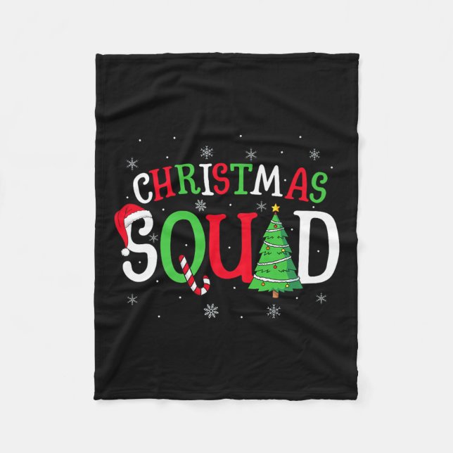 Christmas Squad Matching Family Group Santa Elf Sq Fleecedecke (Vorderseite)