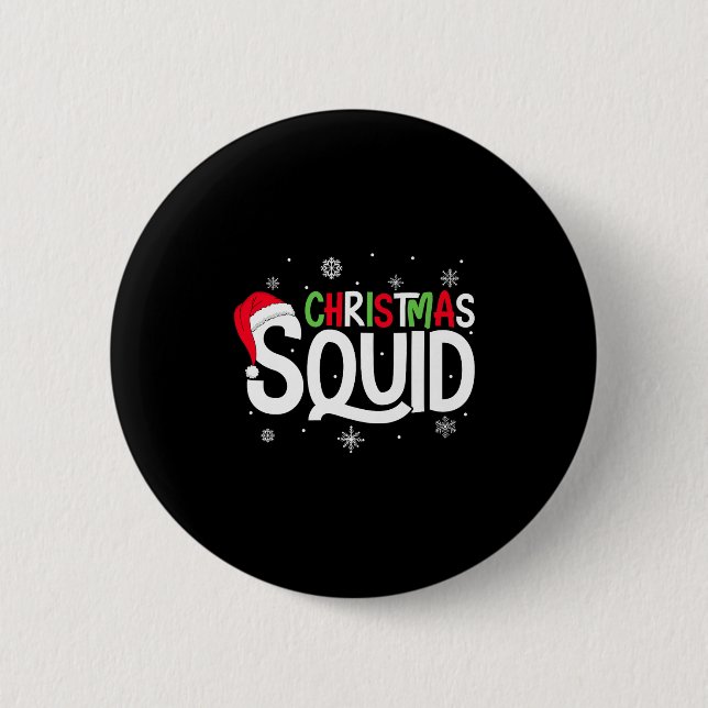 Christmas Squad Matching Family Group Santa Elf Xm Button (Vorderseite)