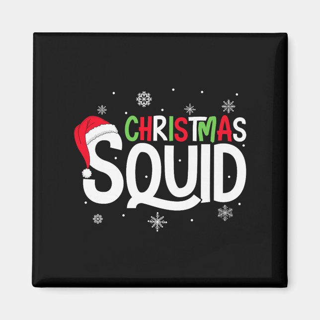 Christmas Squad Matching Family Group Santa Elf Xm Magnet (Vorne)