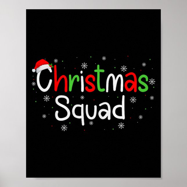 Christmas Squad Matching Family Group Santa Xmas P Poster (Vorne)