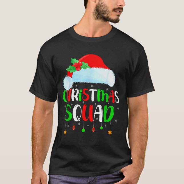 Christmas Squad Matching Family Group Santa Xmas P T-Shirt (Vorderseite)