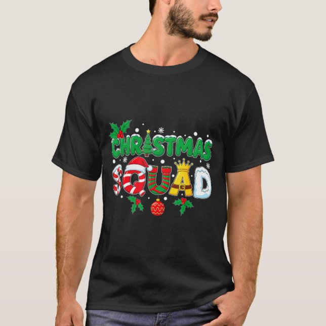 Christmas Squad Merry Xmas Family Holiday Snow Elf T-Shirt (Vorderseite)