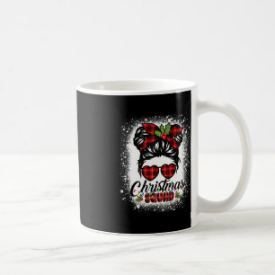 Christmas Squad Messy Bun Buffalo Kariert Leopard  Kaffeetasse