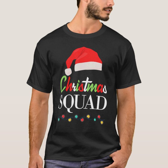 Christmas Squad Pajamas Matching Family Santa Clau T-Shirt (Vorderseite)