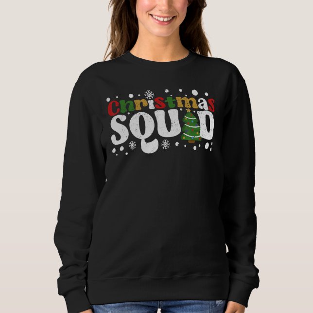Christmas Squad Santa Claus Family Matching Pajama Sweatshirt (Vorderseite)