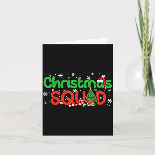 Christmas Squad Santa Dabbing Elf Family Matching  Karte (Vorderseite)