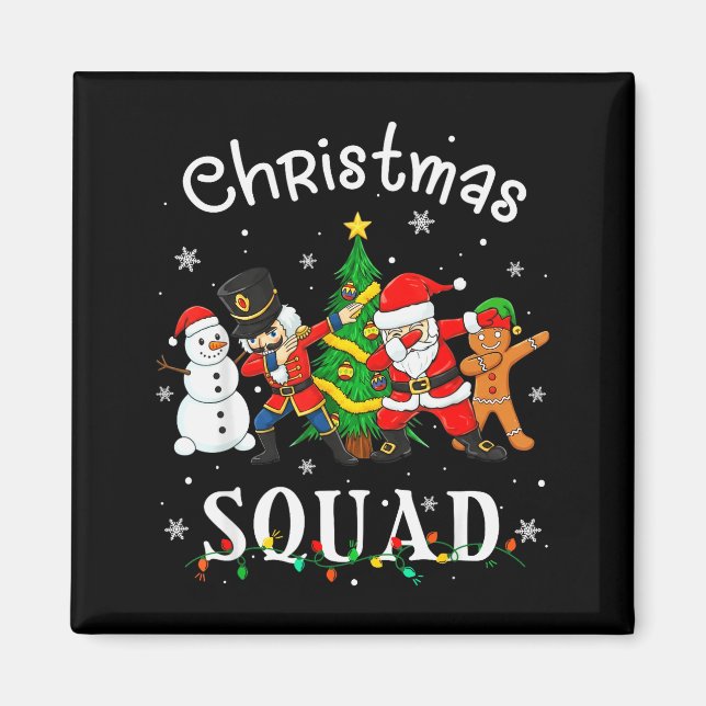 Christmas Squad Santa Dabbing Elf Family Matching  Magnet (Vorne)