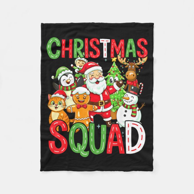 Christmas Squad Santa Family Matching Xmas  Fleecedecke (Vorderseite)