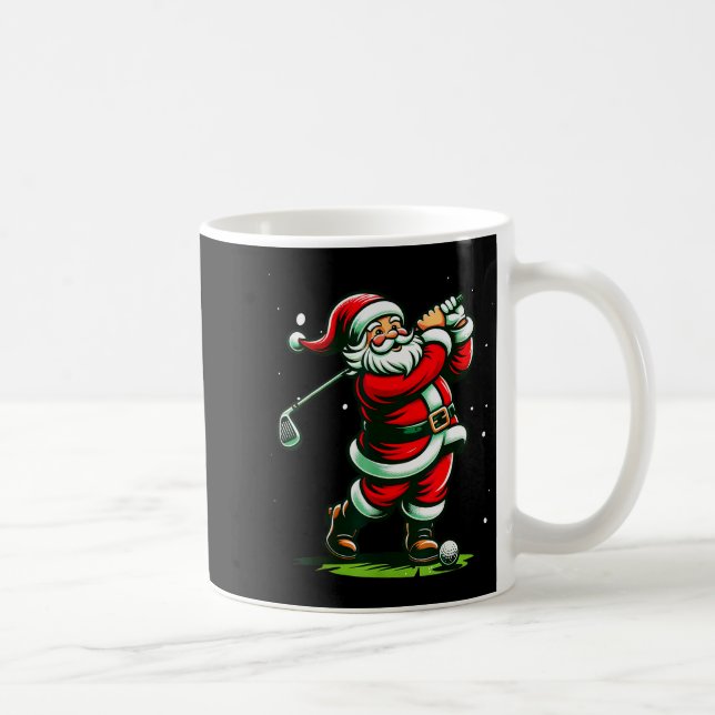 Christmas Srts, Santa Plays Golf Xmas Women Men &a Kaffeetasse (Rechts)