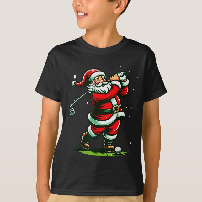 Christmas Srts, Santa Plays Golf Xmas Women Men &a T-Shirt (Vorderseite)