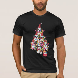 Christmas St. Bernard Dog Welpe Niedlicher T - Shi T-Shirt