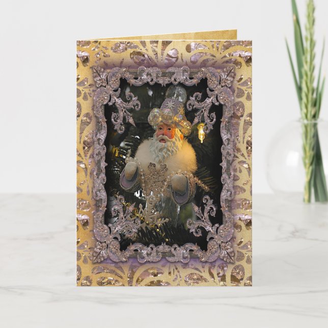 Christmas St. Nicholas Viktorianisch Feiertagskarte (Vorderseite)