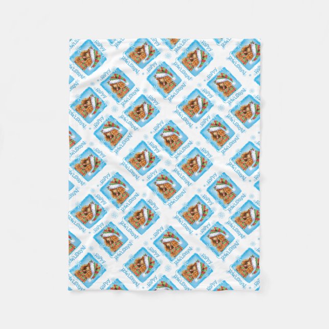 Christmas Standard Poodle Fleecedecke (Vorderseite)