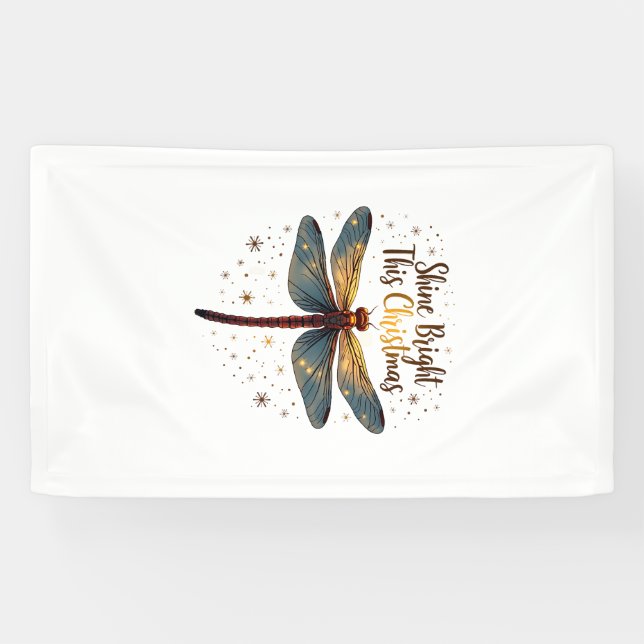Christmas Star Dragonfly Banner (Horizontal)