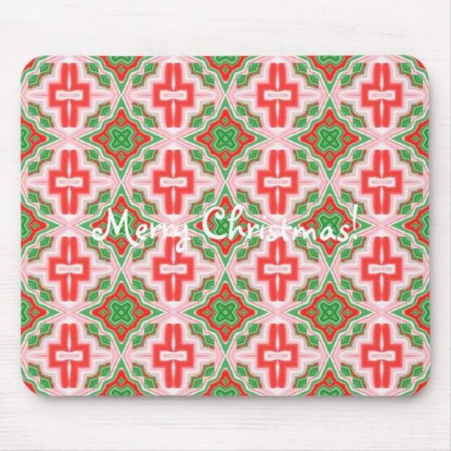 Christmas Star Kaleidoskop Tiled Mousepad (Vorne)