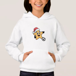Christmas Star playing soccer Hoodie