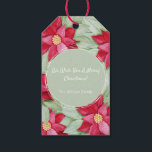 Christmas Star Poinsettia Wasserfarbe Handgemalt Geschenkanhänger<br><div class="desc">Wasserfarbe Handgestrichen</div>