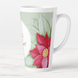 Christmas Star Poinsettia Wasserfarbe Handgemalt Milchtasse