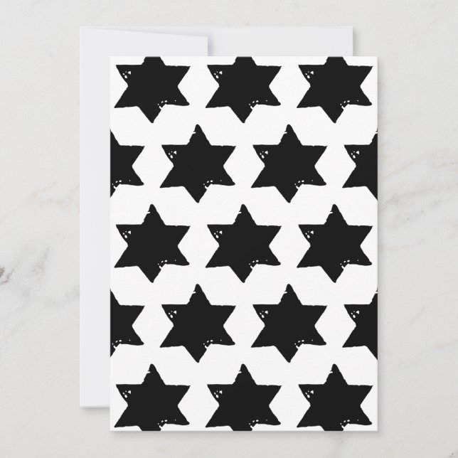 Christmas Star Potato Print Feiertagskarte (Vorderseite)