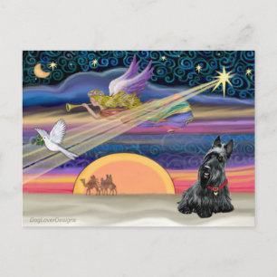 Christmas Star - Scottish Terrier 2B Feiertagspostkarte