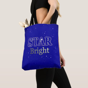 Christmas Star Word Art Blue und Silver