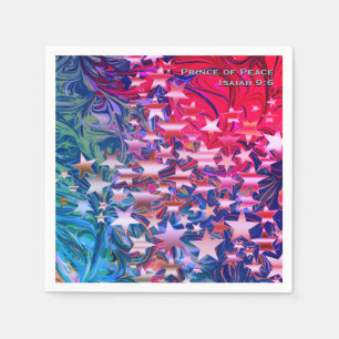 CHRISTMAS STARS ABSTRAKT Festes CUSTOM-Papier Serviette